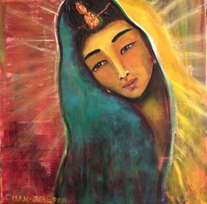 Painting of Quan Yin by Elaine Chan-Sherer